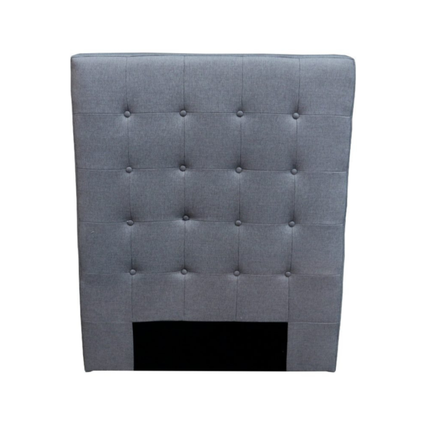 Christiano Grey Linen Bedhead Queen Palette Design