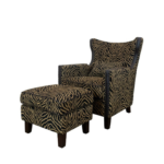 Instinct Chair And Ottoman Zebra Print