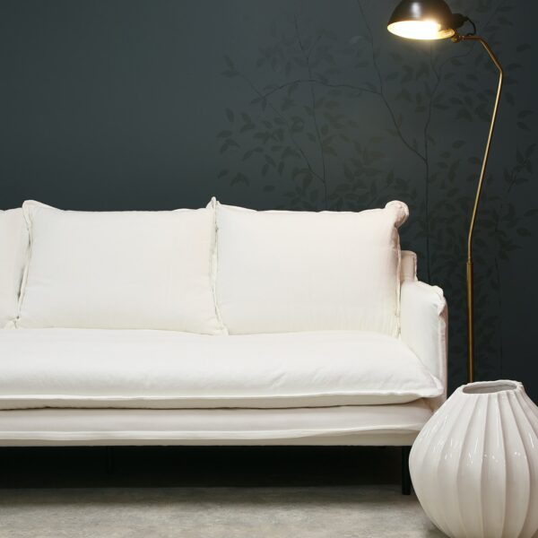LOUIS Sofa 3-Seater w:3 Cushions White