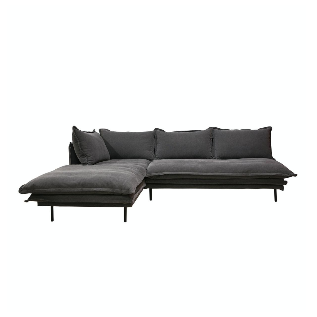 LOUIS Modular Sofa Left Charcoal