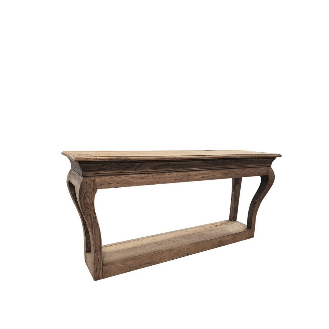 RECLAIMED ELM CONSOLE.