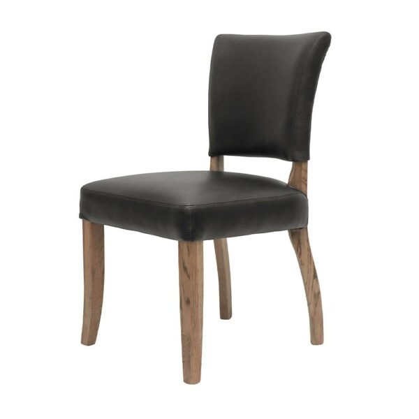 CRANE DINING CHAIR LEATHER - BLACK