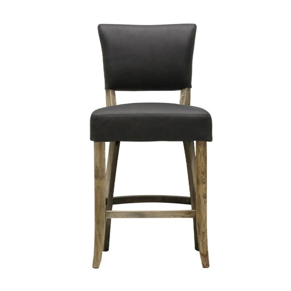 CRANE BARSTOOL LEATHER - BLACK 2