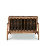 REID 2 SEATER SOFA - BROWN LEATHER