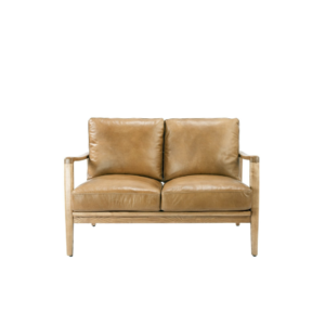 REID 2 SEATER SOFA - TAN LEATHER