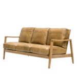 Reid 3 Seater Tan Leather - Image 4