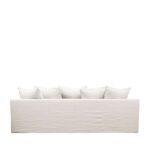 Keely 3 Seater Slipcover Sofa - White - Image 3