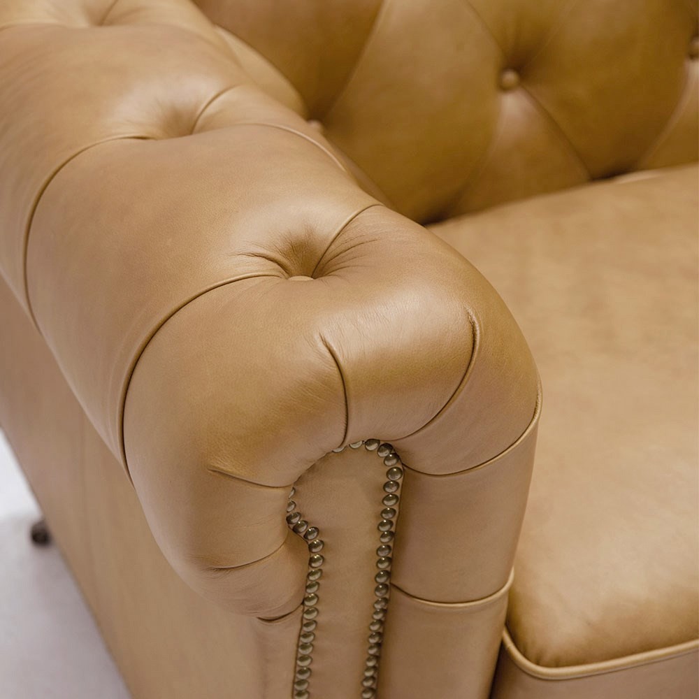 STANHOPE CHESTERFIELD ARMCHAIR - CAMEL