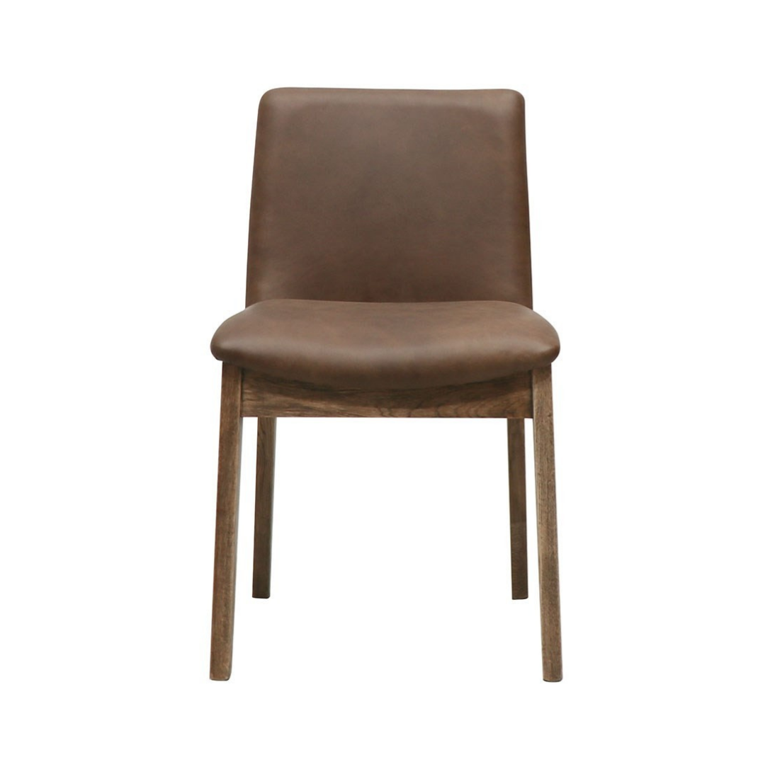 CLIFTON DINING CHAIR BROWN LEATHER