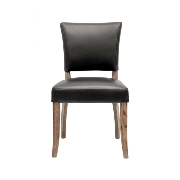 CRANE DINING CHAIR LEATHER - BLACK