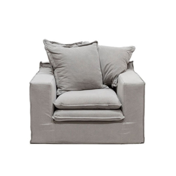 Keely slipcover Arm Chair cement