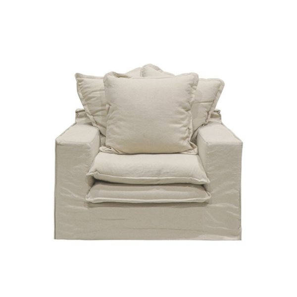 Keely slipcover Arm Chair Oatmeal