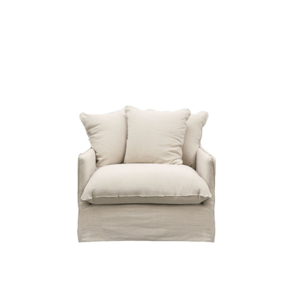 LOTUS SLIPCOVER ARMCHAIR - OATMEAL