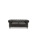 STANHOPE CHESTERFIELD - 2 SEATER, AGED ONYX