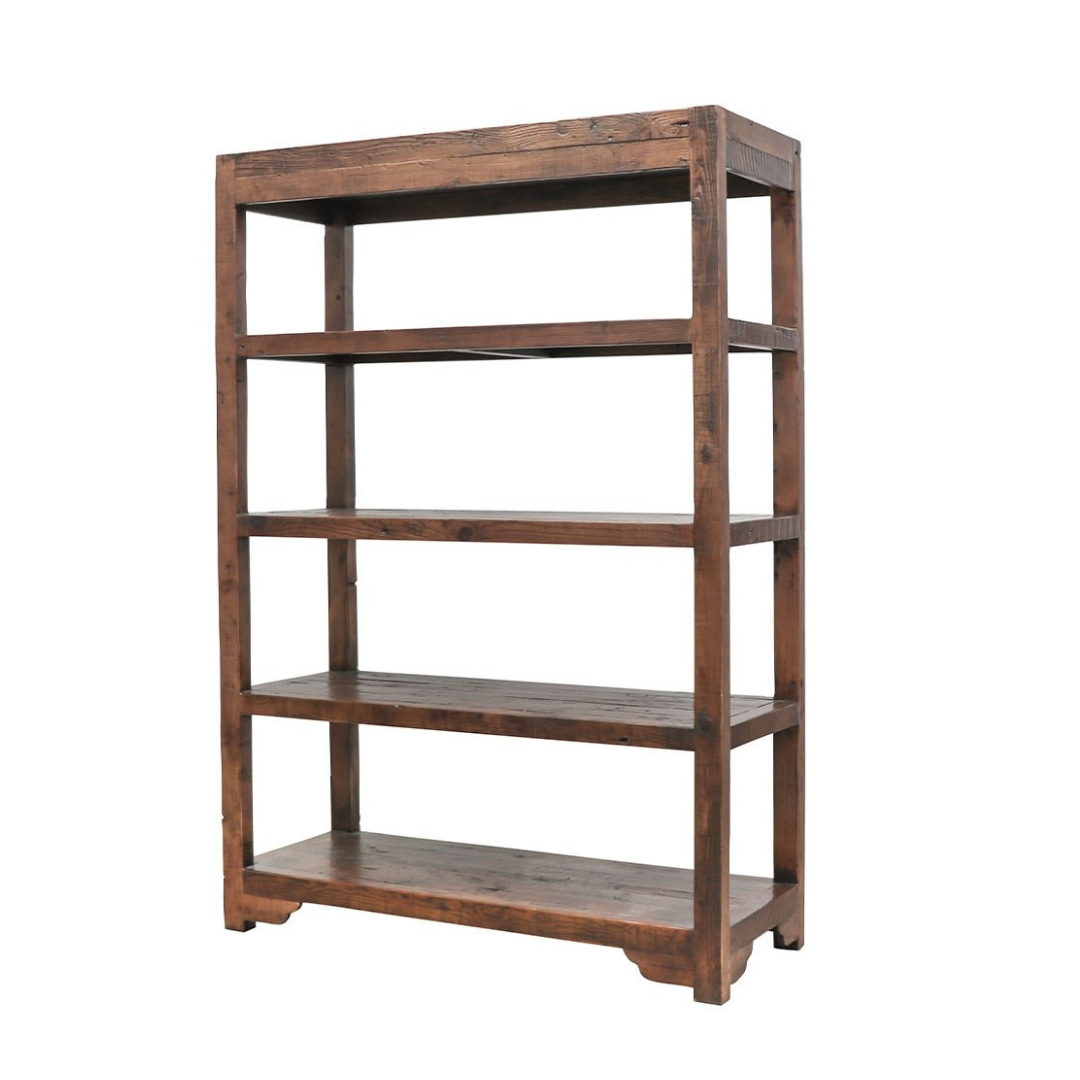 Bakers rack with discount wood shelves
