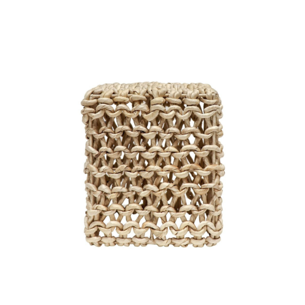 ABACA SQUARE CHAIN LINK SIDE TABLE - NATURAL