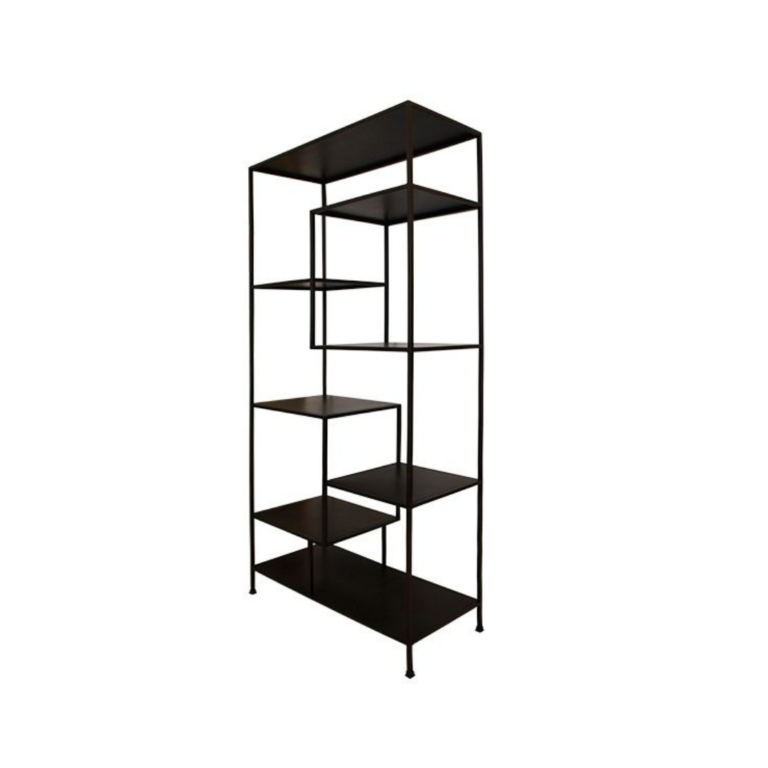 Black Metal Staggered Shelf | Palette Design