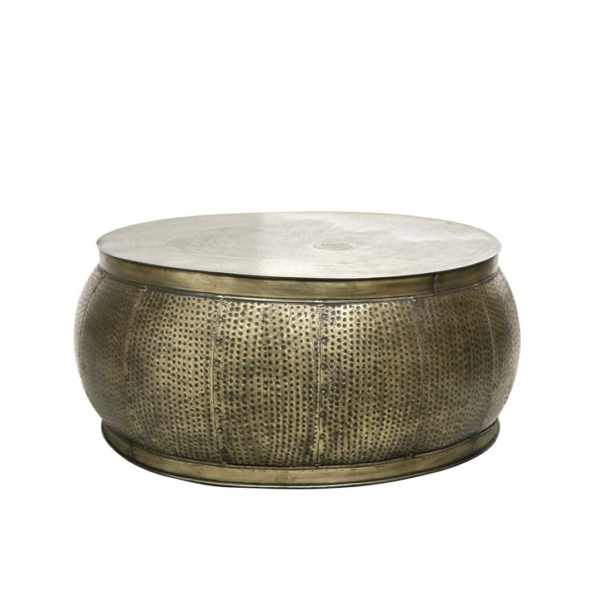 CHANDRI HAMMERED BRASS COFFEE TABLE