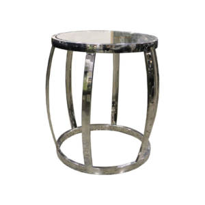Drum-Side-Table-Polished-Clear