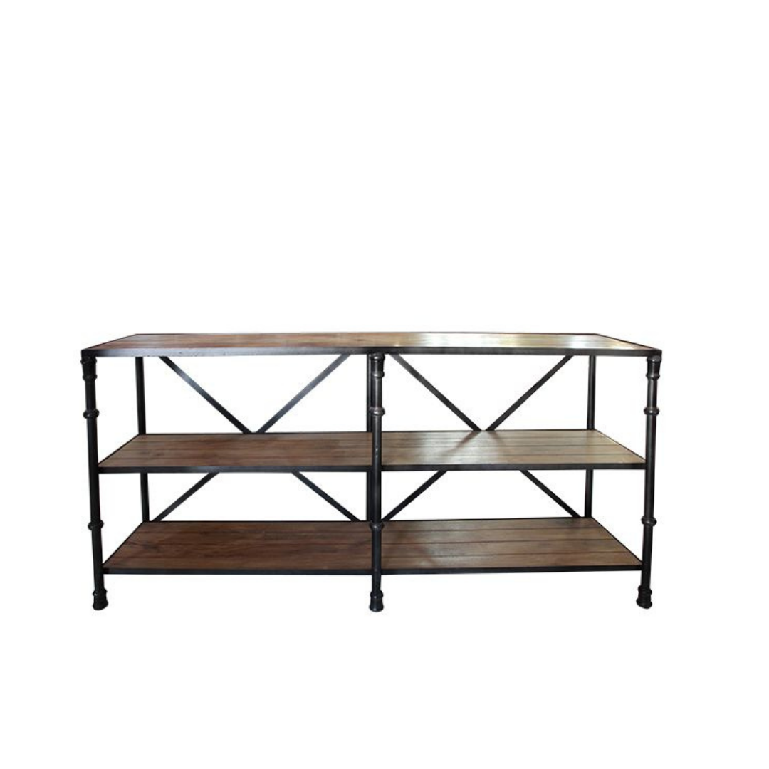 Industrial Metal Bookshelf Narrow Palette Design