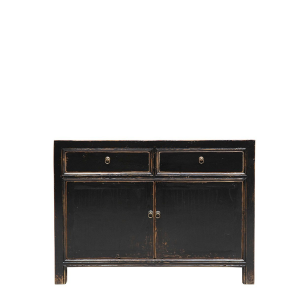ORIENTAL PAINTED 2 DOOR SIDEBOARD