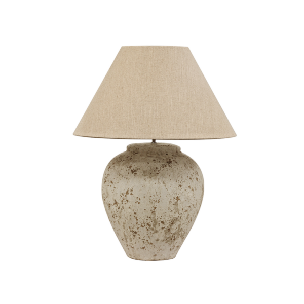 Tuscan Stone Lamp With Shade Medium Palette Design Tuscan Stone Lamp With Shade Medium, Stone Base Lamp