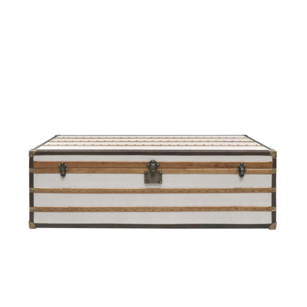VOYAGER TRUNK COFFEE TABLE - AGED WHITE