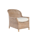 Rattan Gable lounge chair - Whitewash