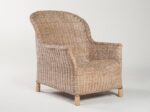 Rattan Gable lounge chair - Whitewash