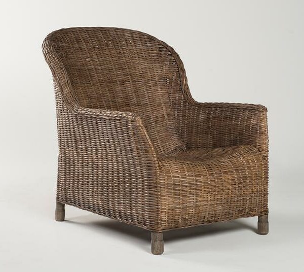 Rattan Gable lounge chair - Pepper