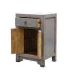Oriental Painted Bedside - Vintage Grey - Image 6