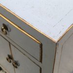 Oriental Painted Bedside - Vintage Grey - Image 5