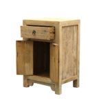 Oriental Bedside Table Natural Finish - Image 3