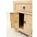 Oriental Bedside Table Natural Finish - Image 7
