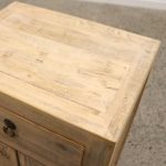 Oriental Bedside Table Natural Finish - Image 6