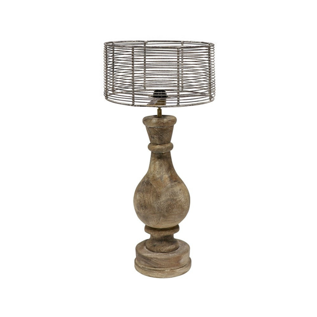 Liverpool Wood and Wire Table Lamp Palette Design