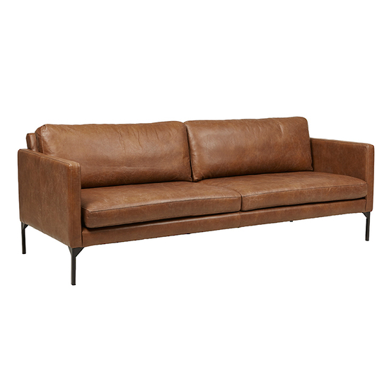 Leather sofa Tan