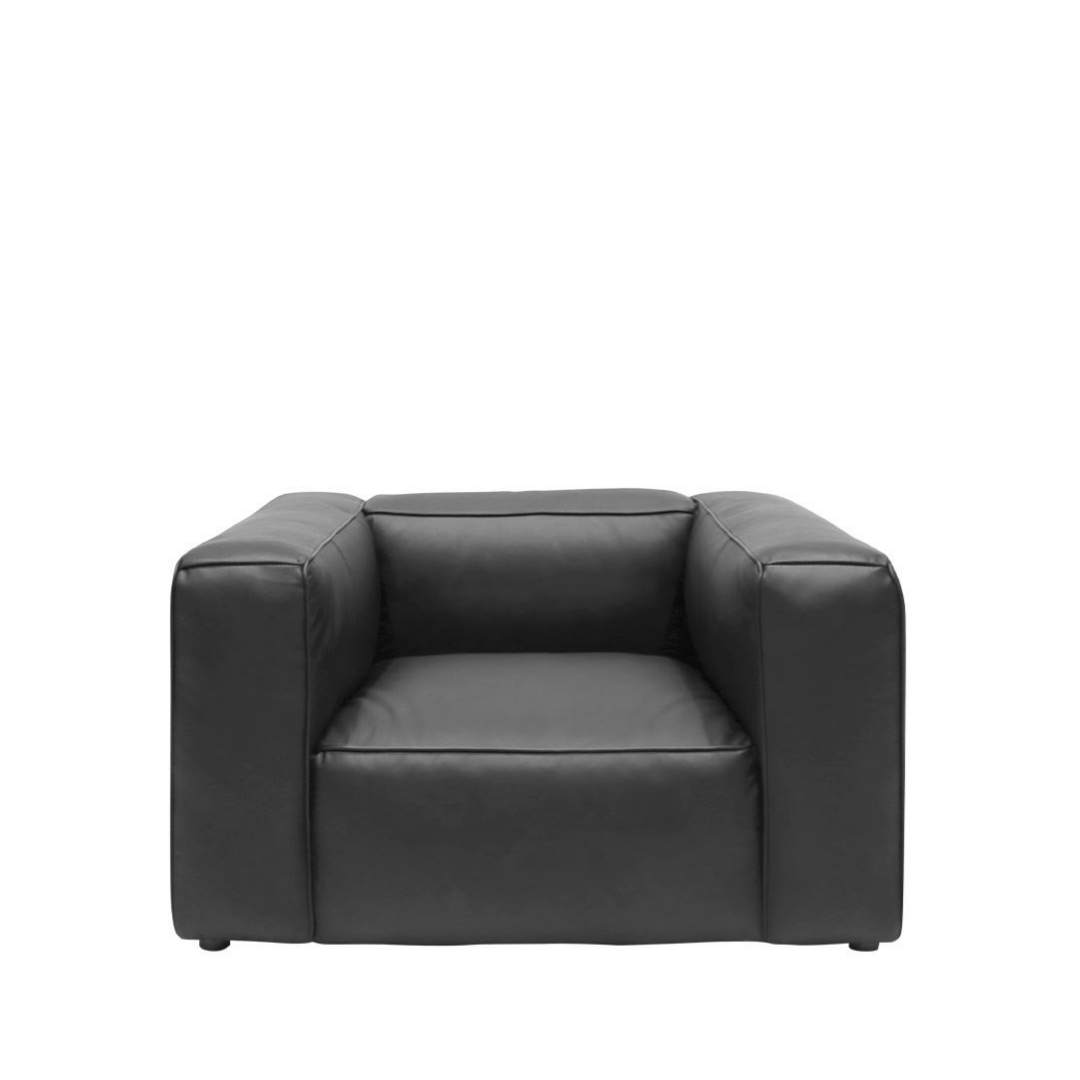 STIRLING LEATHER ARMCHAIR - ONYX