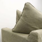 Keely 3 Seater Slipcover Sofa - Khaki - Image 5