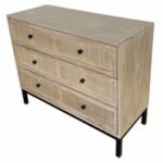 Cardrona Commode 3 Drawer Natural Rattan - Image 2