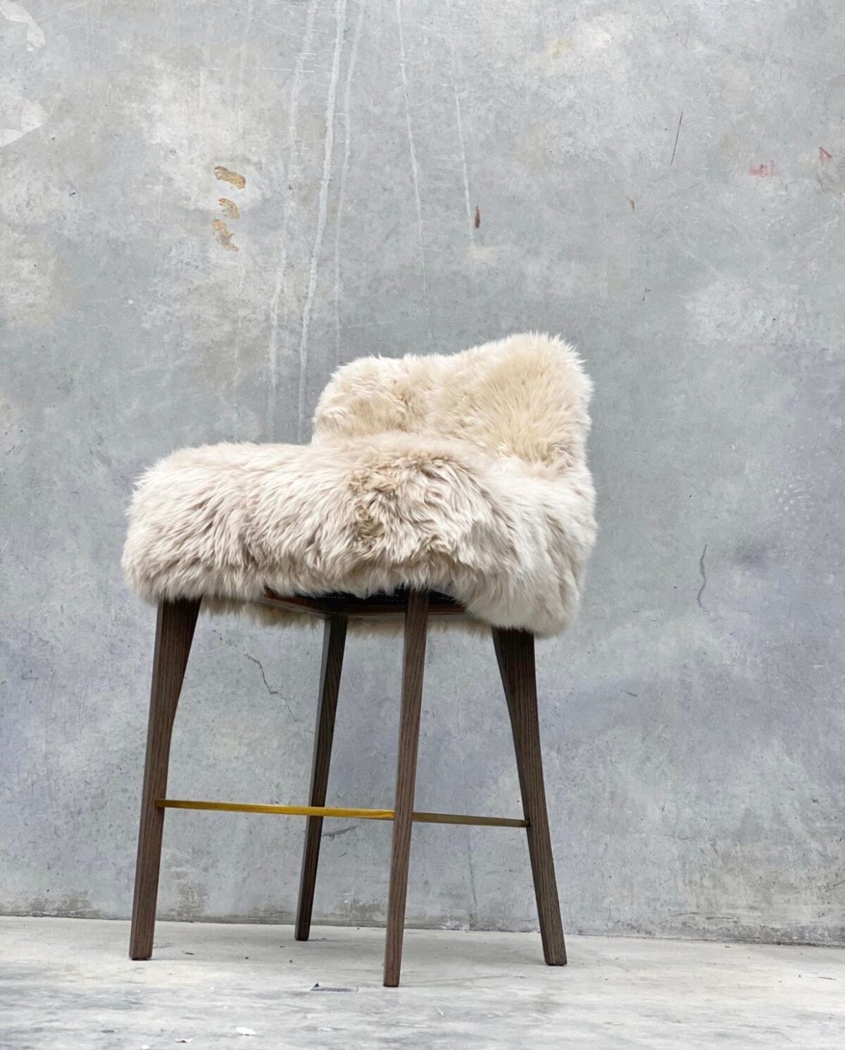 Sheepskin Barstool