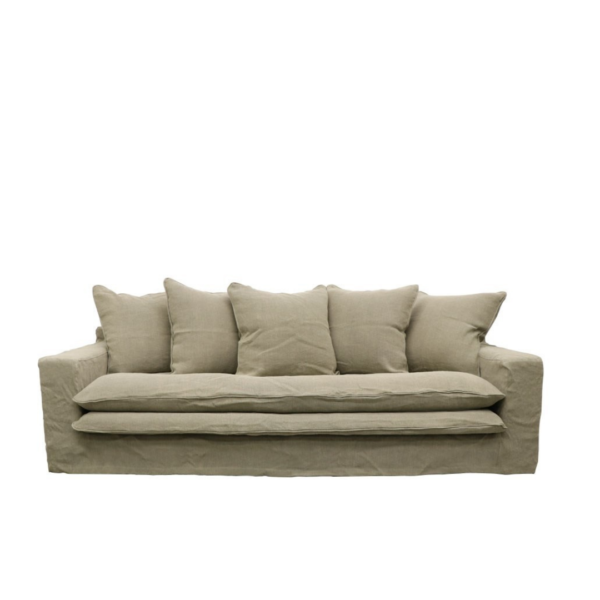 KEELY SLIPCOVER SOFA - KHAKI