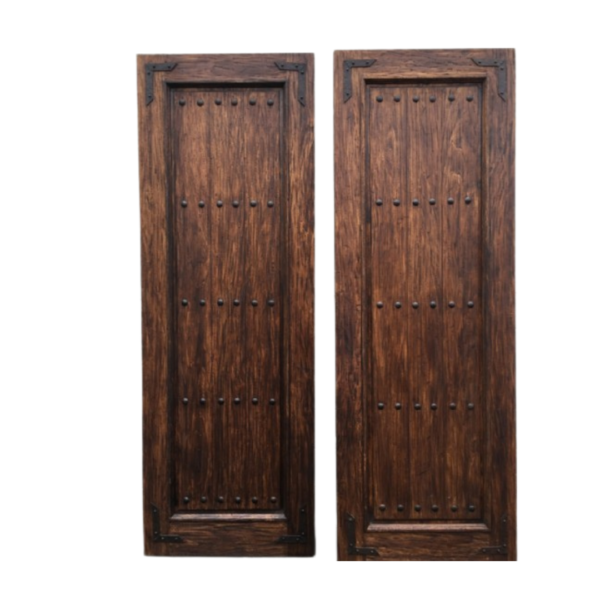 Pair Distressed White Mahogany