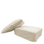 Lotus Ottoman - Colour -Oatmeal - Image 3