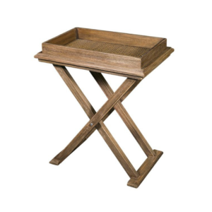 RATTAN CROSS LEG TRAY TABLE