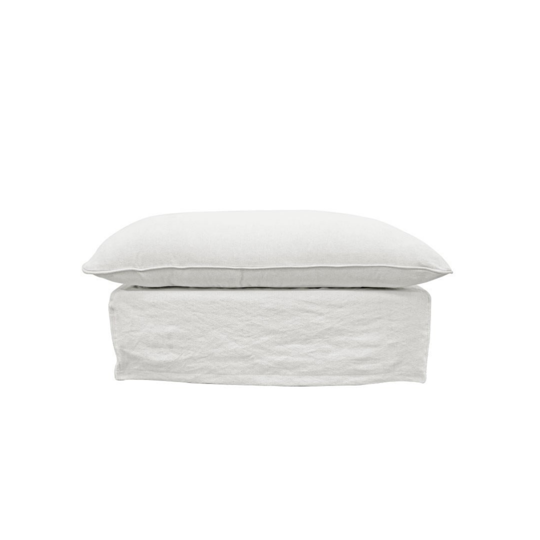 LOTUS OTTOMAN - WHITE LOTUS OTTOMAN
