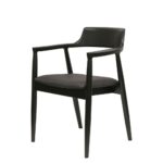 Ealing Dining Chair Black Leather - Image 3