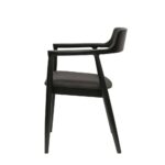 Ealing Dining Chair Black Leather - Image 2