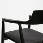 Ealing Dining Chair Black Leather - Image 6