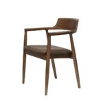 Ealing Dining Chair Brown Leather - Image 2